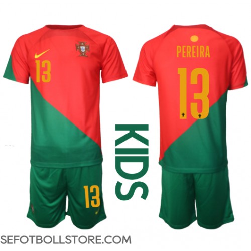 Portugal Danilo Pereira #13 Replika babykläder Hemmaställ Barn VM 2022 Kortärmad (+ korta byxor)